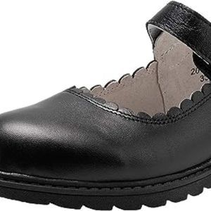 Girls Leather School Uniform Mary Jane Flat Wedding Party Princess Black Dress